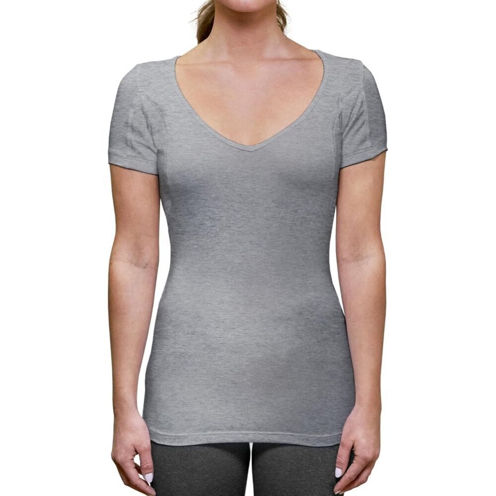 Women's Sweatproof Undershirt Deep V Neck Slim Fit Breathable Odor Control